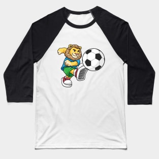 Lion as soccer player with a soccer ball Baseball T-Shirt